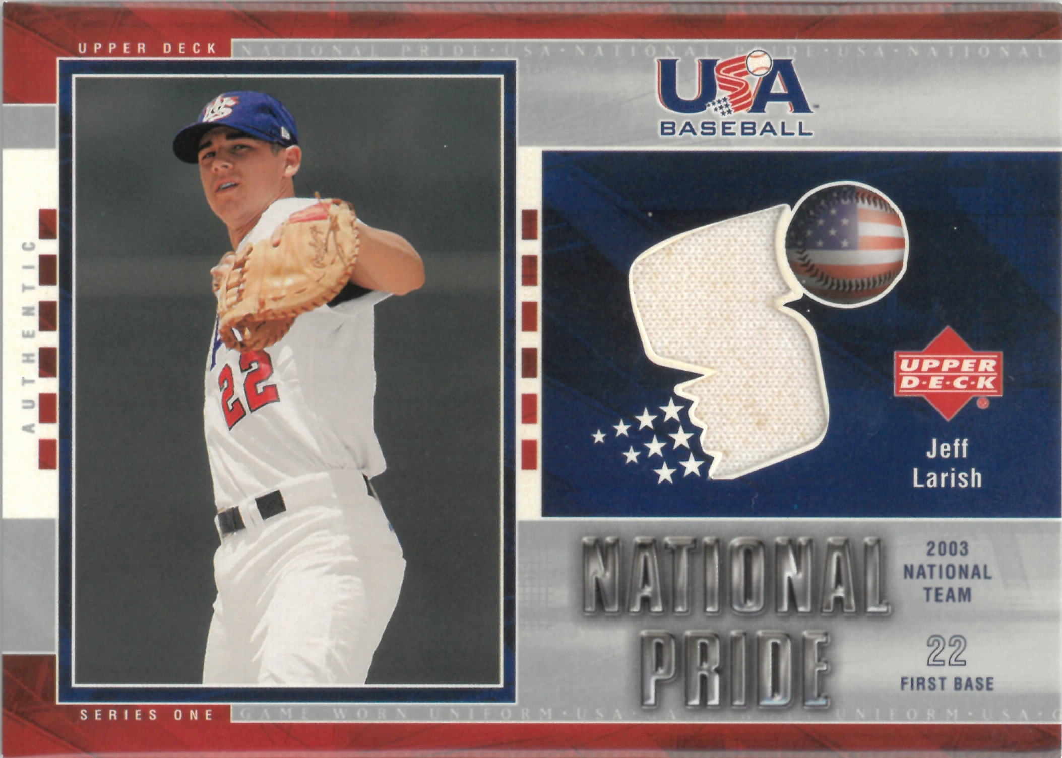 2003 Upper Deck "Jeff Jarish" Relic #USA-14(ジェフ・ラリッシュ)