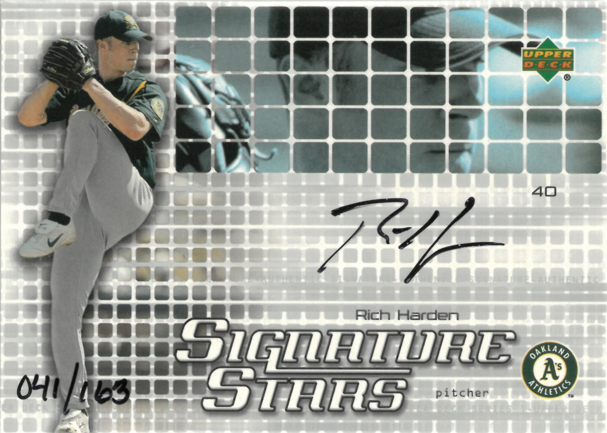 2003 Upper Deck "Rich Harden" Auto【041/165】#SS-RH(リッチ・ハーデン)